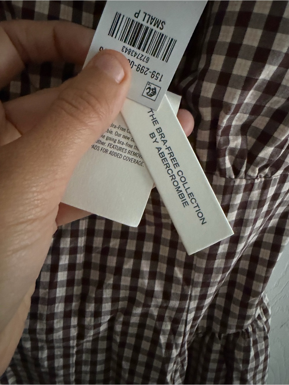 100% Cotton A&F Dylan Bra-free Midi Dress - Picture 7 of 7